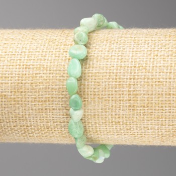 Chrysoprase Stone Bracelet, Tumbled, 8x10mm+/- Diameter, on Elastic Band, 18cm+ Length