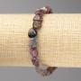 Tourmaline Stone Bracelet, tumbled, diameter 10x12mm+/- on elastic, length 18cm+