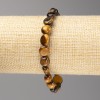 Tiger's Eye Stone Bracelet, tumbled, diameter 8x8mm+/- on elastic, length 18cm+