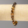 Tiger's Eye Stone Bracelet, tumbled, diameter 8x8mm+/- on elastic, length 18cm+