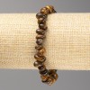 Tiger's Eye Stone Bracelet, tumbled, diameter 6x9mm+/- on elastic, length 18cm+