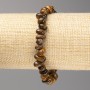 Tiger's Eye Stone Bracelet, tumbled, diameter 6x9mm+/- on elastic, length 18cm+