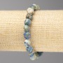 Sodalite Stone Bracelet, tumbled, diameter 10x10mm+/- on elastic, length 18cm+