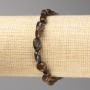 Bronzite Tumbled Stone Bracelet, diameter 7x7mm+/-, on elastic band, length 18cm+