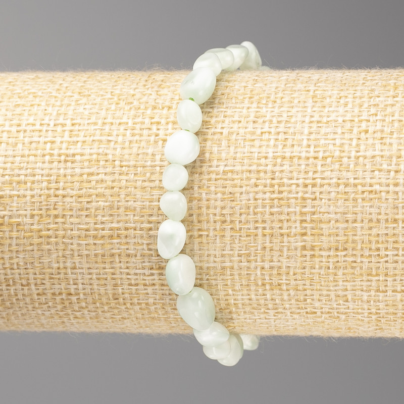 Larimar Natural Stone Bracelet, Tumbled, Diameter 7x6mm +/-, Length 18cm +/- (Stretch)