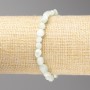 Larimar Natural Stone Bracelet, Tumbled, Diameter 7x6mm +/-, Length 18cm +/- (Stretch)