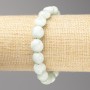 Larimar Stone Bracelet, tumbled beads, diameter 10x10mm+-, on elastic, length 18cm+