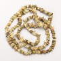 Grossular Garnet Natural Stone Chip Beads on Fishing Line, Diameter 7x3mm+/-, Length 82cm+