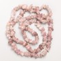 Tourmalinated Quartz Natural Stone Chip Beads on Fishing Line, Diameter 8x3mm+/-, Length 80cm+