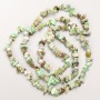 Chrysoprase Natural Stone Chip Beads on Fishing Line, Diameter 7x3mm+/-, Length 80cm+