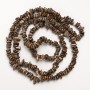 Bronzite Natural Stone Chip Beads on Fishing Line, Diameter 7x2mm+/-, Length 88cm+