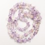 Amethyst Beads, Natural Stone Chips on Fishing Line, Diameter 10x4mm+/-, Length 80cm+