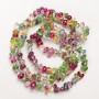 Multicoloured Tumbled Glass Beads on Fishing Line, Diameter 8x4mm+/-, Length 80cm+
