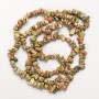 Heliotrope Unakite Beads, Natural Stone Chips on Fishing Line, Diameter 9x4mm+/-, Length 80cm+