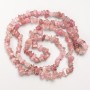Strawberry Quartz Beads, Natural Stone Chips on Fishing Line, Diameter 8x3mm+/-, Length 82cm+