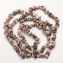 Rhodonite Beads, Natural Stone Chips on Fishing Line, Diameter 8x4mm+/-, Length 84cm+