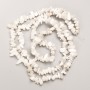 Adularia Beads, Natural Stone Chips on Fishing Line, Diameter 8x4mm+/-, Length 80cm+