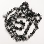 Snow Obsidian "Apache Tears" Beads, Natural Stone Chips on Fishing Line, Diameter 9x4mm+/-, Length 82cm+