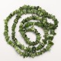 Jadeite Beads, Natural Stone Chips on Fishing Line, Diameter 9x3mm+/-, Length 82cm+