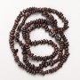 Garnet Beads, Natural Stone Chips on Fishing Line, Diameter 6x3mm+/-, Length 80cm+