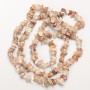 Rutilated Quartz (Venus Hair Stone) Natural Stone Beads, Chips on Fishing Line, diameter 8x3mm+/-, length 84cm +