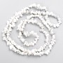 Cacholong Natural Stone Beads, Chips on Fishing Line, diameter 6x3mm+/-, length 82cm +