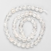 Rock Crystal Natural Stone Faceted Cube Beads on Thread, diameter 7mm+/-, length 38cm+