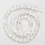 Rock Crystal Natural Stone Faceted Cube Beads on Thread, diameter 7mm+/-, length 38cm+