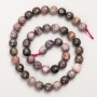 Tourmaline Beads, natural stone, faceted round, on thread, d 9mm+/-, length 39cm+
