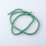 Beads Czech Crystal on thread matte "green peas", diameter 3.5 mm 38-40 cm