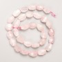 Rose Quartz Beads, Natural Stone, Polygon on Thread, Diameter 10x12mm+/-, Length 40cm+