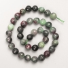 Zoisite Beads, Natural Stone, Faceted Round Bead on Thread, Diameter 10mm+/-, Length 38cm+