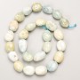 Morganite Beads, Natural Stone, Tumbled on Thread, Assorted Sizes d 10x12-13x18mm+/-, Length 40cm+