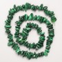 Malachite Beads, Natural Stone, Chip on Thread, d 8x3mm+/-, Length 41cm+