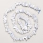 Blue Agate Beads, Natural Stone, Chip on Thread, d 7x3mm+/-, Length 40cm+