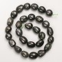 Seraphinite Beads, Natural Stone, Tumbled on Thread, Diameter 12x14mm+/-, Length 40cm+