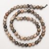 Sunstone Natural Stone Smooth Round Beads on Thread, Diameter 6mm+/-, Length 39cm+