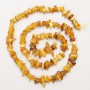 Amber Chip Beads on Thread, Diameter 5x2mm+/-, Length 40cm+