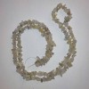 Rutilated Quartz Hairy Quartz Beads - Natural Stone Chip on String, 8x4mm, 84cm length +