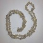 Rutilated Quartz Hairy Quartz Beads - Natural Stone Chip on String, 8x4mm, 84cm length +