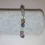 Fluorite Bracelet with natural stone, faceted, diameter 7×9 mm±, on elastic, length 18 cm+