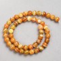 Orange Agate Beads, Smooth Round, Diameter 8mm+-, Length 38cm+- on Nylon Thread