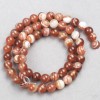 Orange Agate Beads, Smooth Round, Diameter 6mm+-, Length 38cm+- on Nylon Thread