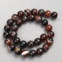 Brown Agate Beads, Smooth Round, on Nylon Thread, Diameter 10mm+-, Length 38cm+