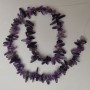 Amethyst Beads, natural stone on fishing line, large chips, diameter 16x6mm+/-, length 38cm