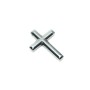 Hematite Cross Pendant, 23x35.5x5mm+