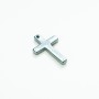 Hematite Cross Pendant, 22x33.5x3mm+