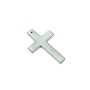 Hematite Cross Pendant, 32x50.5x4mm+