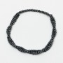 Hematite Flower Beads, diameter 4x3mm+-, length 41cm+- on thread