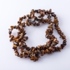 Natural Stone Beads on Thread Tiger's Eye "Stone Chip" 3–10mm 80–85cm